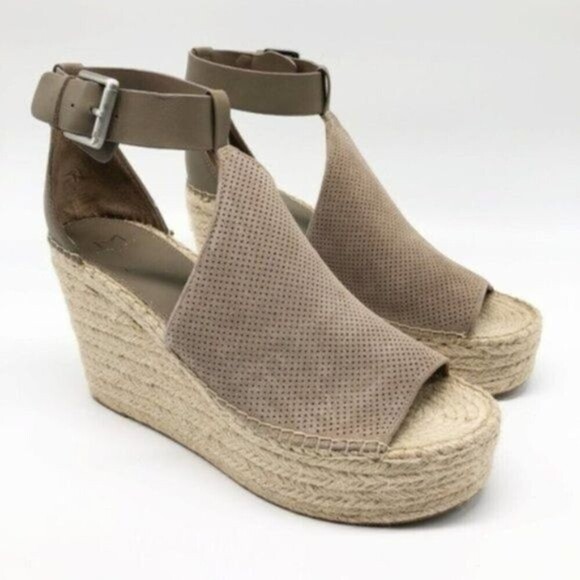 MARC FISHER Annie Perforated Espadrille Wedge - Picture 2 of 7